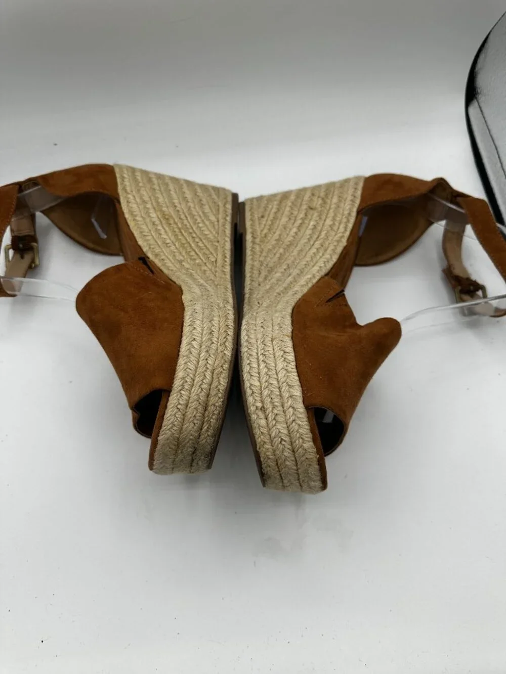 Universal Thread Brown Faux Suede Espadrille Wedge Sandals Women's 8